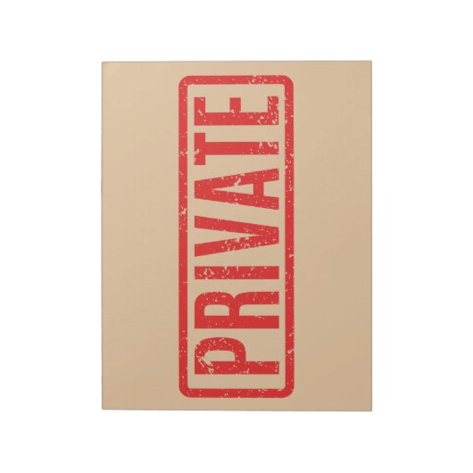 Bloc-notes privé bloqué (Tourné)