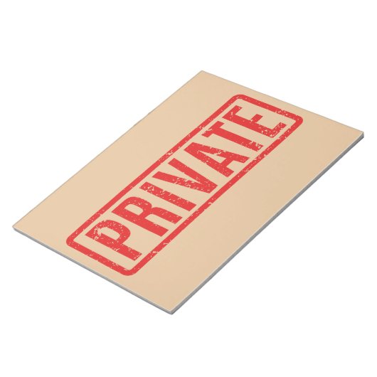 Bloc-notes privé bloqué (Incliné)