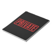 Bloc-notes privé noir (Tourné)