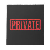 Bloc-notes privé noir (Devant)