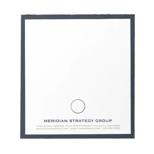 Bloc-notes professionnel du logo de conseil (Devant)