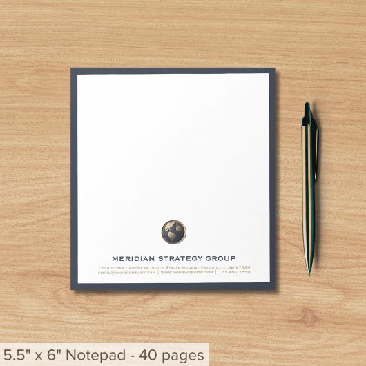 Bloc-notes professionnel du logo de conseil