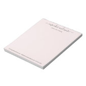 Bloc-notes professionnel minimaliste rose (Tourné)