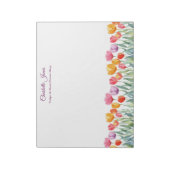 Bloc-notes professionnel Tulipes colorées personna (Tourné)