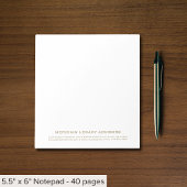 Bloc-notes professionnel typographique simple