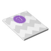 Bloc-notes Purple et Grey Chevron (Incliné)