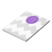 Bloc-notes Purple et Grey Chevron (Tourné)