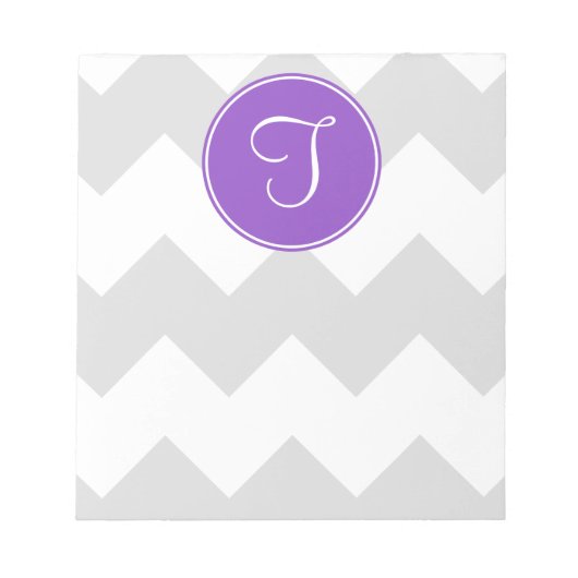 Bloc-notes Purple et Grey Chevron (Devant)