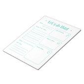 Bloc-notes quotidien moderne amusant pour les soin (Incliné)