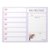 Bloc-notes Raccoon Weekly Meal planner (Devant)