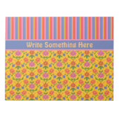 Bloc-notes Rangoli Fleurs et bandes pour personnal (Devant)