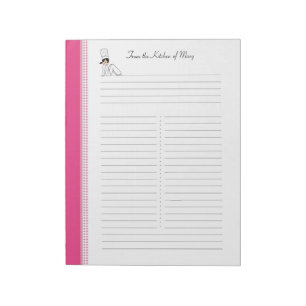 Bloc-notes recette avec Kitchen Art pour Classeur