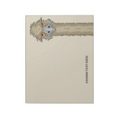 Bloc-notes rectangulaire Emu Texte Personnalisé (Tourné)