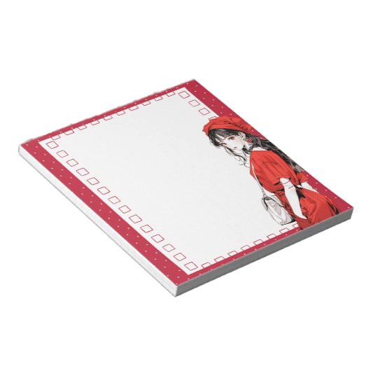 Bloc-notes Red Simple Cute Anime Boho (Incliné)