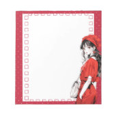 Bloc-notes Red Simple Cute Anime Boho (Devant)