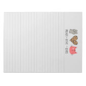 Bloc-notes relié aux chats Peace Love (Devant)