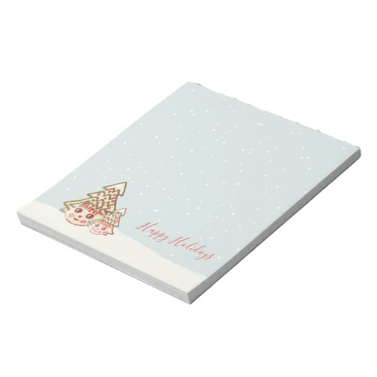 Bloc-notes rétro Christmas Cookie Trees (Tourné)