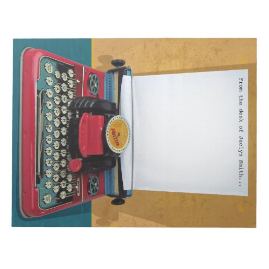 Bloc-notes Retro les années 50 avec texte Customis (Devant)