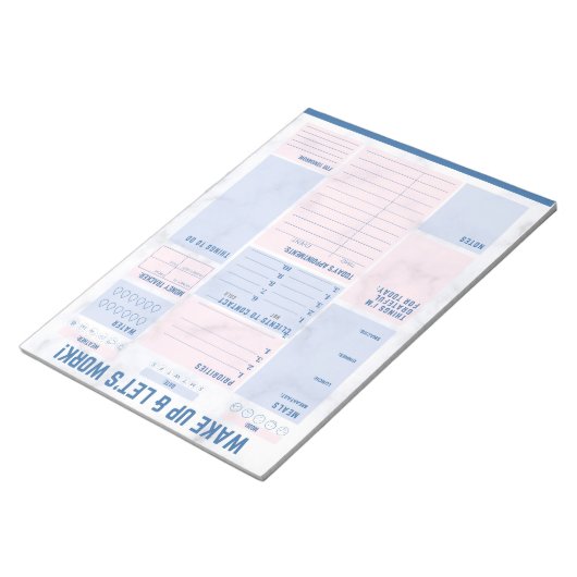 Bloc-notes Réveil et travail (Incliné)