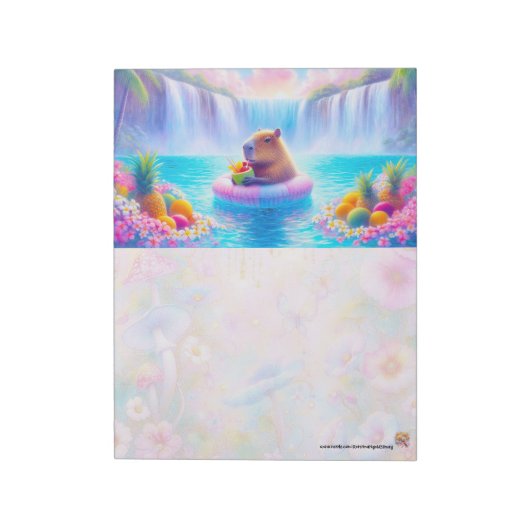 Bloc-notes Rêves de Capybaras Flottants (Tourné)