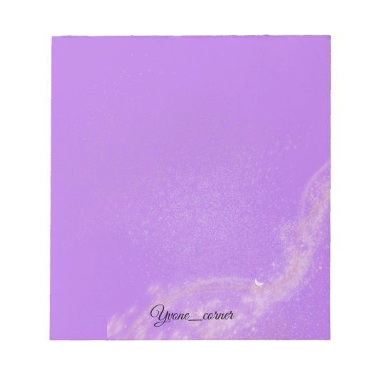 Bloc-notes Rêveur Ciel Lavande et Lune (Devant)
