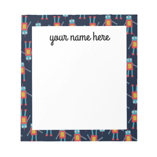 Bloc-notes robotisé personnalisé (Devant)