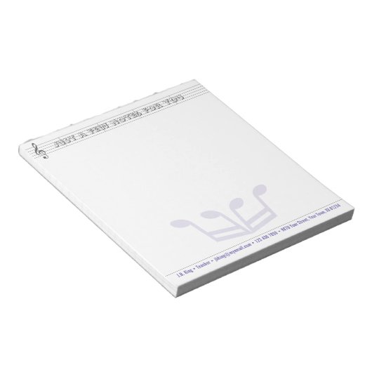 Bloc-notes roi de la musique (Incliné)