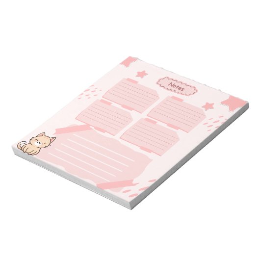 Bloc-notes rose  (Tourné)