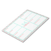 Bloc-notes rose & Aqua Floral (Incliné)
