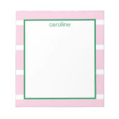 Bloc-notes rose clair large bande (Devant)