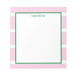 Bloc-notes rose clair large bande