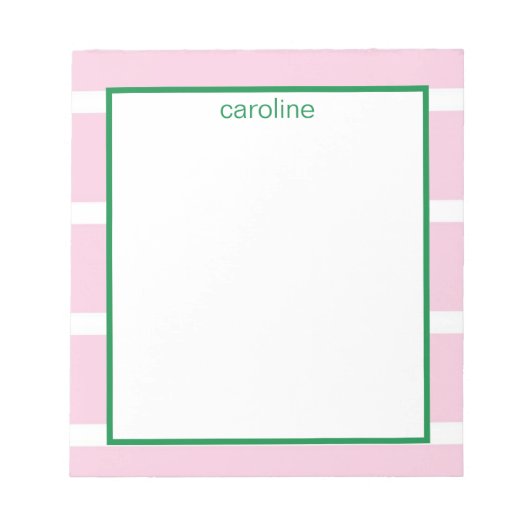 Bloc-notes rose clair large bande (Devant)