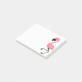 Bloc-notes rose de post-it de Flamant rose (Incliné)