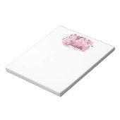 Bloc-notes rose en fleur de cerisier (Tourné)