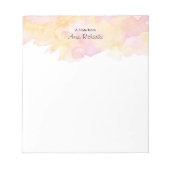 Bloc-notes rose et rose personnalisé (Devant)