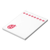 Bloc-notes rose et rouge Ladybug (Tourné)