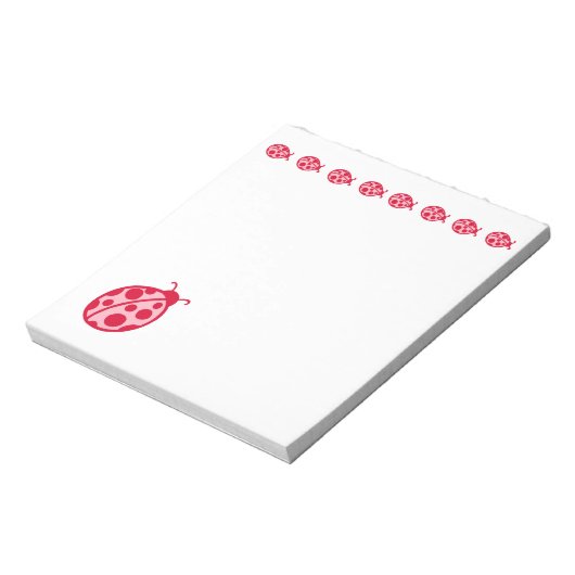 Bloc-notes rose et rouge Ladybug (Tourné)