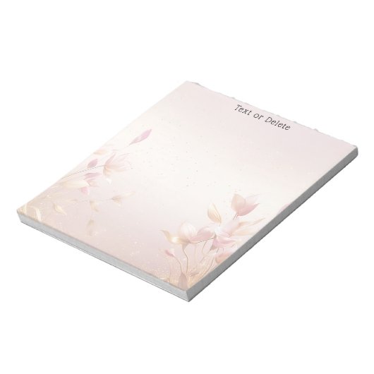 Bloc-notes rose Feuille (Tourné)