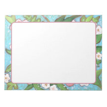 Bloc-notes rose fleuri