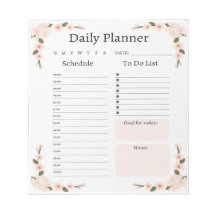 Bloc-notes rose Floral
