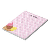 Bloc-notes rose gaufre crème glacée (Tourné)