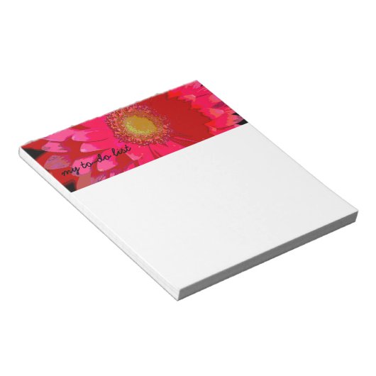 Bloc-notes rose Gerbera Daisy (Incliné)