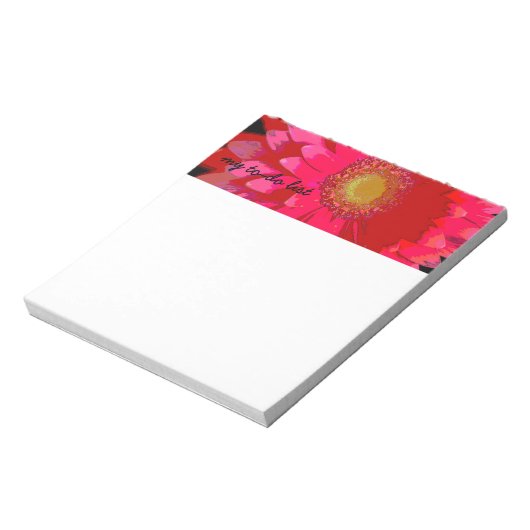 Bloc-notes rose Gerbera Daisy (Tourné)