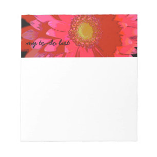 Bloc-notes rose Gerbera Daisy
