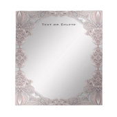 Bloc-notes rose ornemental (Devant)