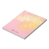 Bloc-notes rose pâle et or dans un style chic vint (Tourné)