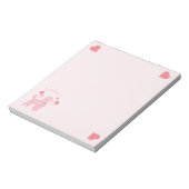 Bloc-notes Rose Pastel Caniche « Je t'aime toutou (Tourné)