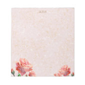 Bloc-notes Rose personnalisé (Devant)