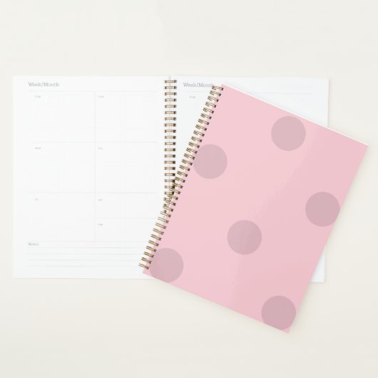 Bloc-notes rose rose point Polka (Devant avec enveloppe)