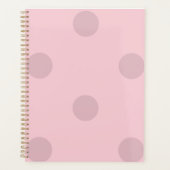 Bloc-notes rose rose point Polka (Devant)